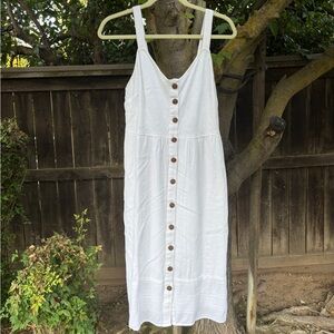 Universal Thread White Buttoned Maxi Sundress